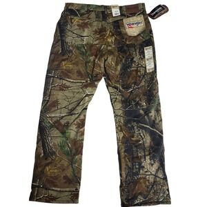 Wrangler Pro Gear Thermal Thinsulate Jeans Realtree AP Camo Relaxed Fit 38x32